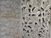 Ukiran Flora dan Fauna pada Batu Jogja Putih